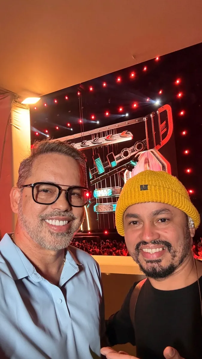Júnior com Fernando, da FS Entretenimento